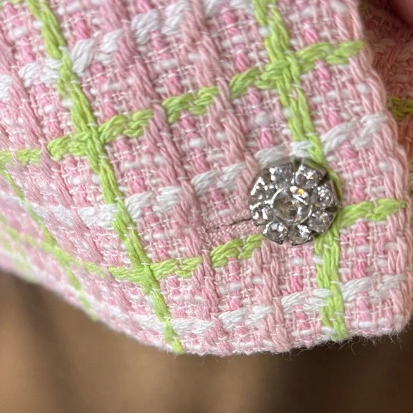 Zara Brand New Pink and Green Plaid Women's Top - Picture 10 of 11